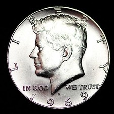 1969-D Kennedy 40% Silver Half