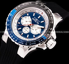 Orologio Uomo Invicta AVIATOR VOYAGE Multifunzione Quadrante Argento Blu Nero NAUTICO