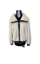 Pelliccia Bomber  Visone Bianco  Saga