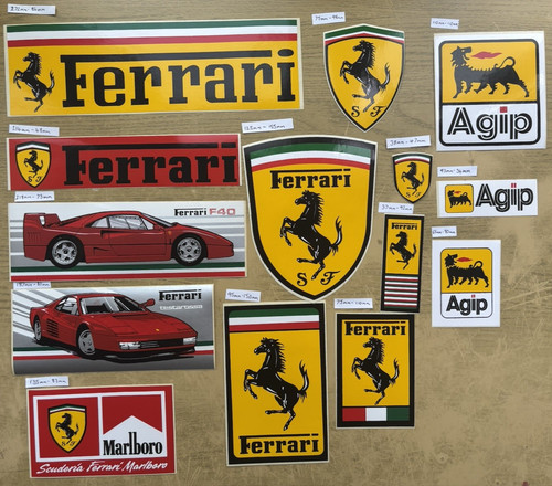 Collezione adesivi ferrari - adesivi,