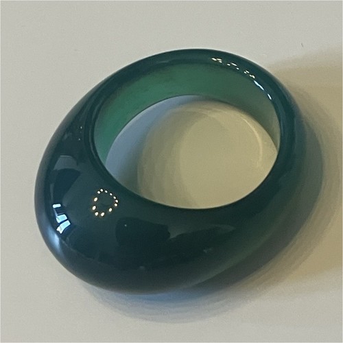 Anello giada fascia bombata - giada,