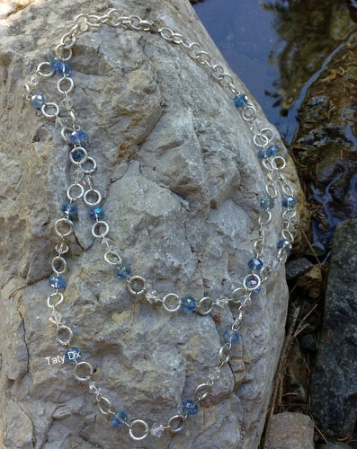 Collana doppia perle swarovsky - collana,
