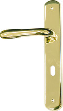 MANIGLIA CON PLACCA ORO LUCIDO
