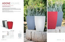 Vaso resina adone square alto - resina,