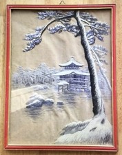 Quadro Giapponese Ricamato In