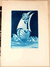 1978 - SACCO, F. (Francesco) - NOTTURNO - STAMPA CALCOGRAFICA - Copia d'Artista