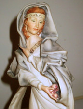 STATUINA CAPODIMONTE N FLORENCE 1985 FIRMATA CEDRASCHI 30cm.