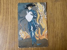 CARTOLINA PUBBLICITARIA ILLUSTRATA ZAMBELETTI OLEOBLITZ VIAGGIATA 1921 BF