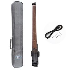 Basso Elettrico da Viaggio Senza Testa Basso 5 Corde Stile Fretless con Gigbag