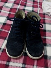 Lotto 573 VERA PELLE scarpe bimbo bambino made in italy n 29 blu scarponcino