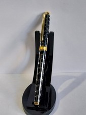 Penna Stilografica Nuova, Da Collezione, Effetto Dalmata, Rifiniture Placate Oro