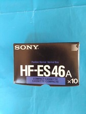 cassette  audio vergini Sony HF-ES 46A   scatola 10 pz  sigil   Tipo I Ferro NOS