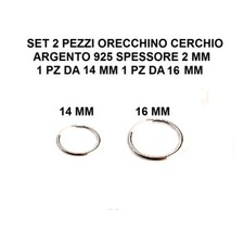 2 PEZZI ORECCHINO A CERCHIO