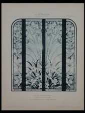 VITRAIL ART NOUVEAU, FLEURS -