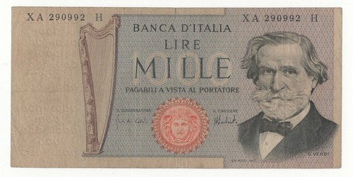1000 lire giuseppe verdi - lire,