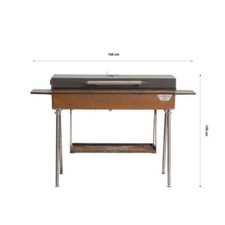 Barbecue a carbone in acciaio