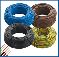 Filo cavo elettrico corrente cordina unipolare da 1,5 2,5 4 6 mm a metro FS17 B