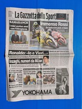 GAZZETTA DELLO SPORT 9 LUGLIO 2001 VALENTINO ROSSI-RONALDO-VIERI-INZAGHI-VARENNE