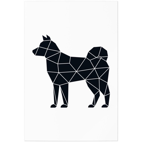 Shiba inu stile origami - shiba,