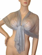 Glitter SCIARPA FOULARD collezione uomo,donna coprispalle Grigio argento
