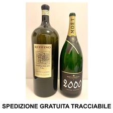 2 BOTTIGLIE VUOTE “RUFFINO” Chianti + “MOET & CHANDON” Champagne CAPODANNO ‘2000