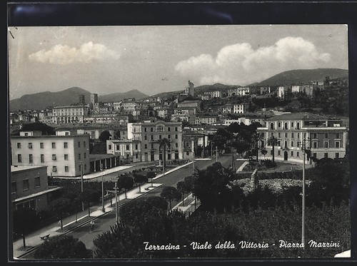 Cartolina terracina viale - cartolina, terracina,