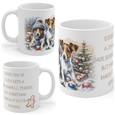 11oz Ceramic Jack Russell Terrier Christmas Mug