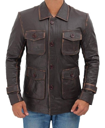 Giacca uomo pelle marrone - uomo,