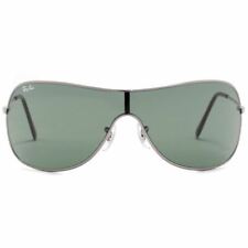Occhiali da sole uomo Ray-Ban nuovi autentici canna di fucile con lenti verdi RB3211 004/71