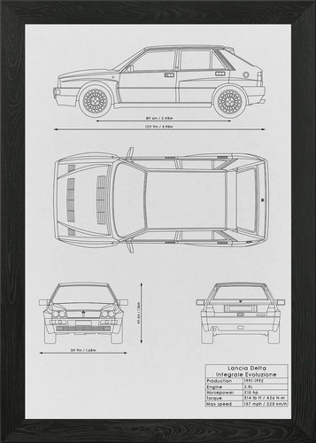 Quadro lancia delta integrale - quadro,