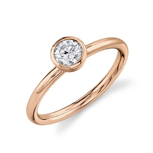 14k oro rosa rotondo - oro,