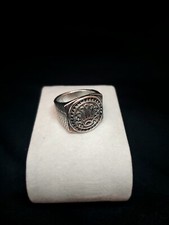 Anello Anelli Uomo Donna Argentato Fantasia corona In Lega