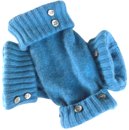 Guanti senza dita blu teal - guanti,