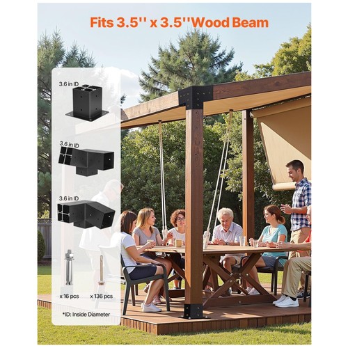Set staffe per pergola - set, 4x4