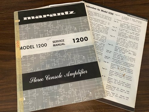 Marantz 1200 amplifier manuale - 1200,