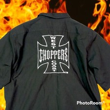 RARISSIMA WEST COAST CHOPPERS BLACK SHIRT by ATTORE DESIGN ITALIAN STYLE 18 BIG