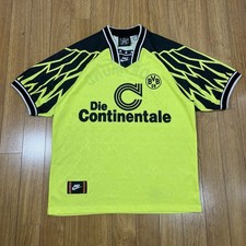 ORIGINAL BORUSSIA DORTMUND 1994/1995 HOME FOOTBALL SHIRT  NIKE LARGE