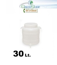 Tanica/Bidone/Fusto in plastica a bocca larga con rubinetto rimovibile 30lt.