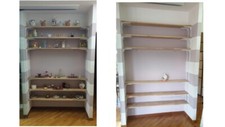 Libreria modulare ripiani in pino lunghezza 148 cm