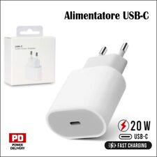 Caricabatterie Tipo-C alimentatore ricarica rapida 20W fast charge apple Samsung