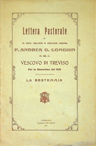 Lettera pastorale ecc - pastorale, di