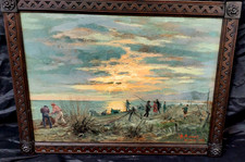 PITTORE - A. BIANCHI DEL 1919 --SANREMO SPIAGGIA  ---BELLISSIMO--BORDIGHERA