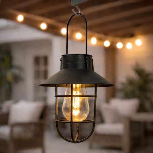 Solare nero vintage led - nero,