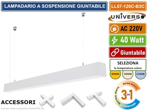 Lampadario led lineare - lampadario,