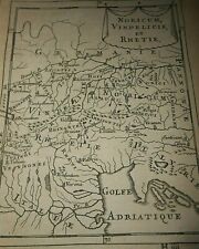 1683 MAZZA INCISIONE RAME VINDELICIA RETIA TIROLO NORICUM AUSTRIA GERMANIA