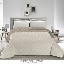 BICOLOR Trapuntino Copriletto Trapuntato double face microfibra - matrimoniale, 