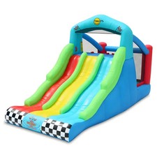 Castello Gonfiabile per Bambini da Esterno Triplo Scivolo e Arrampicata