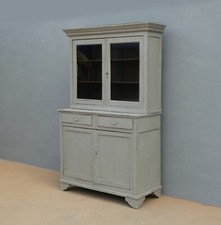 Credenza buffet doppia con alzata a vetri laccata Shabby Chic, '800!