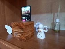 supporto per telefono in legno