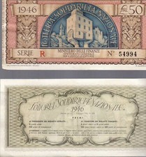 RARO BIGLIETTO LOTTERIA SOLIDARIETA' NAZIONALE DEL 1946